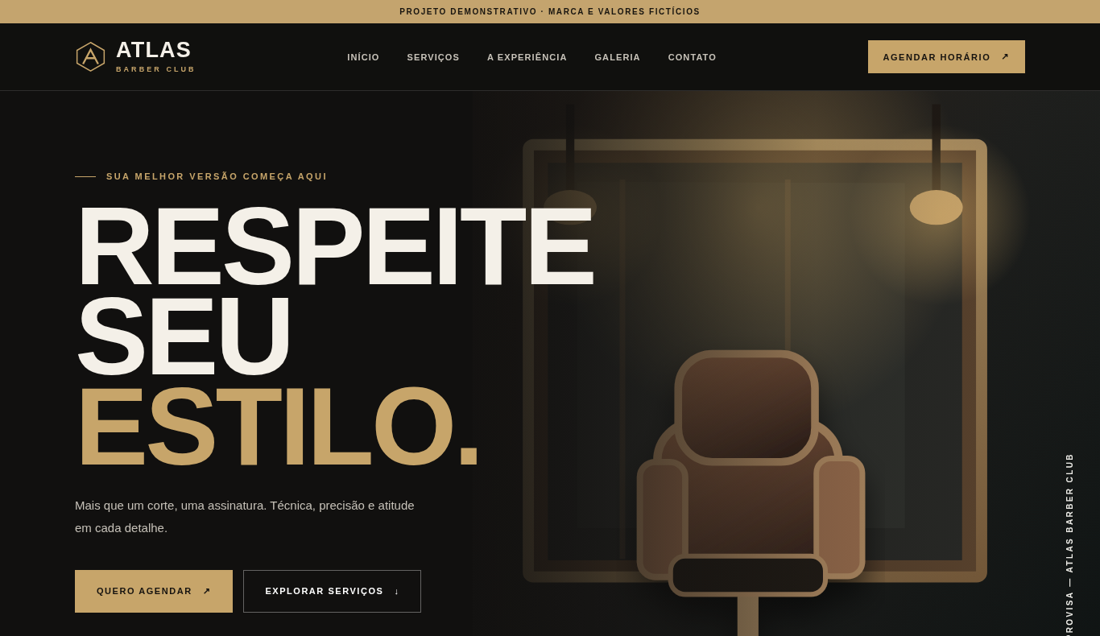 Prévia do site Atlas Barber